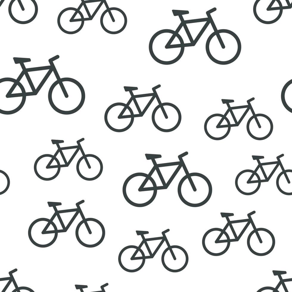 Bike icon seamless pattern background icon. Business flat vector illustration. Bicycle sign symbol pattern.