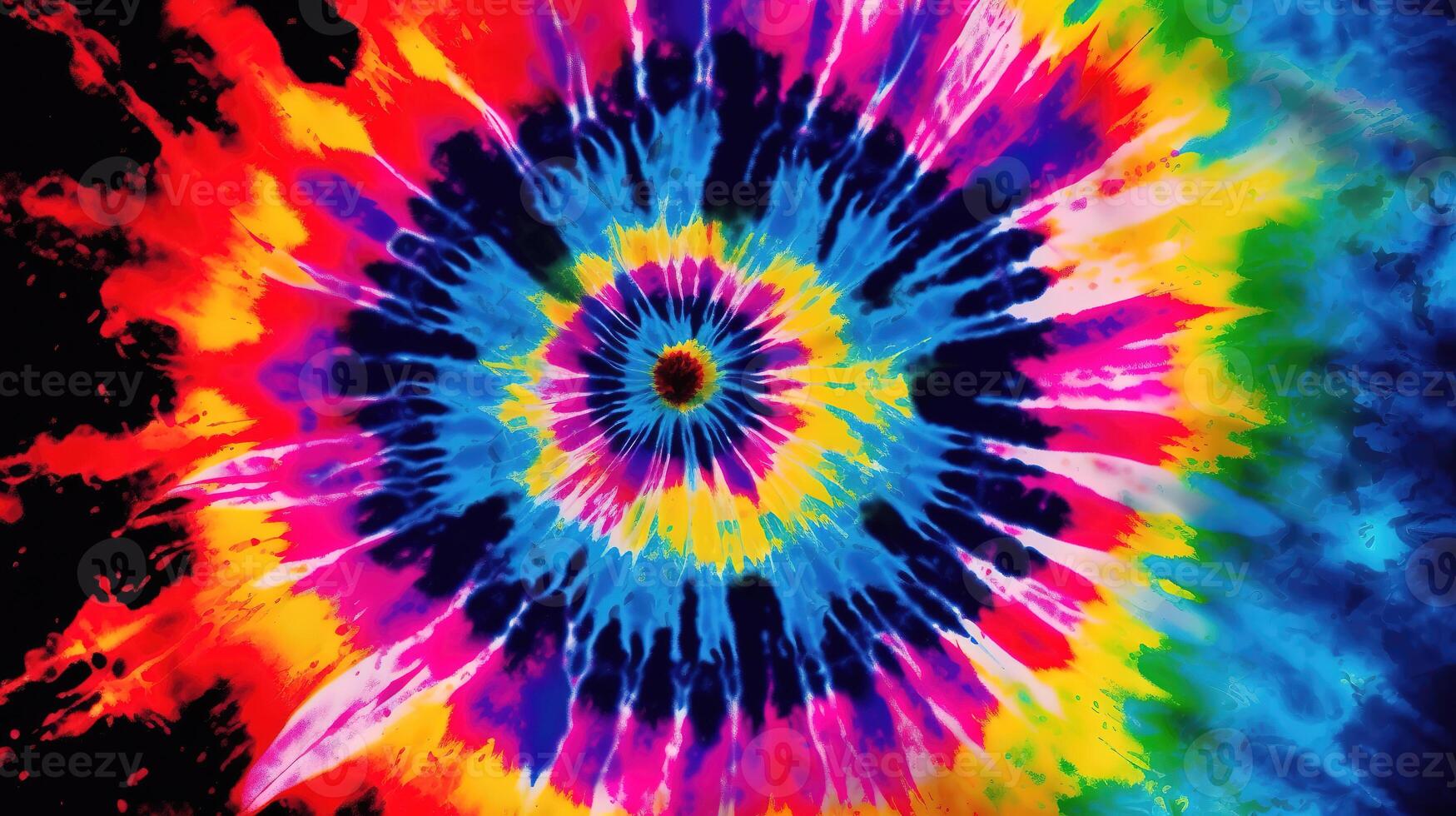 modern tie dye artwork with black stripes, image photo