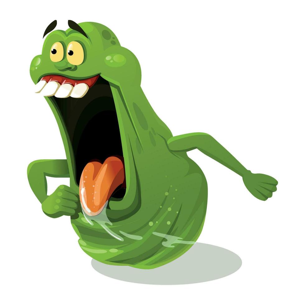 Illustration of a green ghost. Green Slime vector