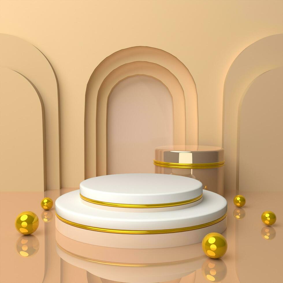 3d realistic background podium product display photo