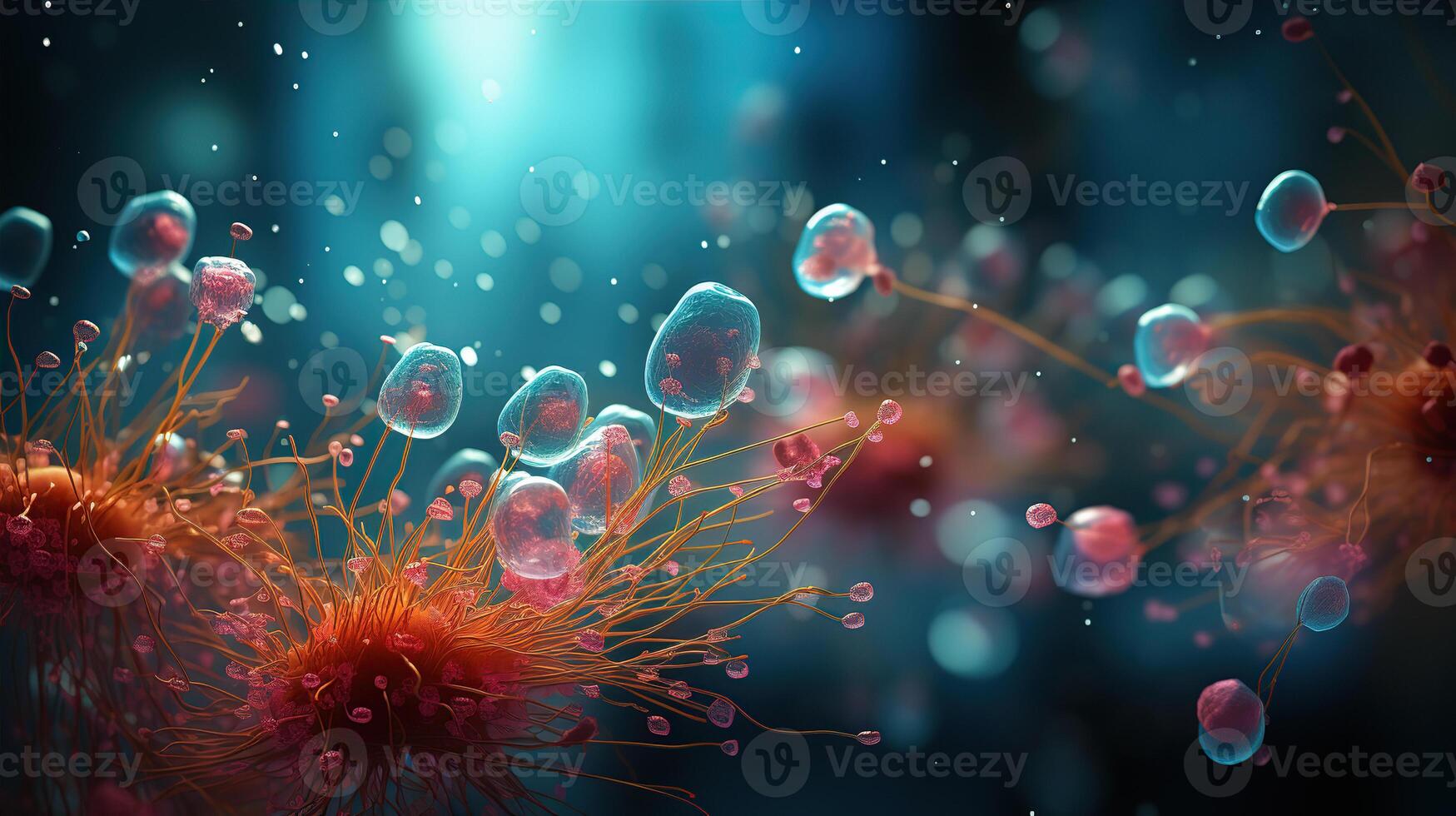 Realistic photo bacterium. Created with Generative AI