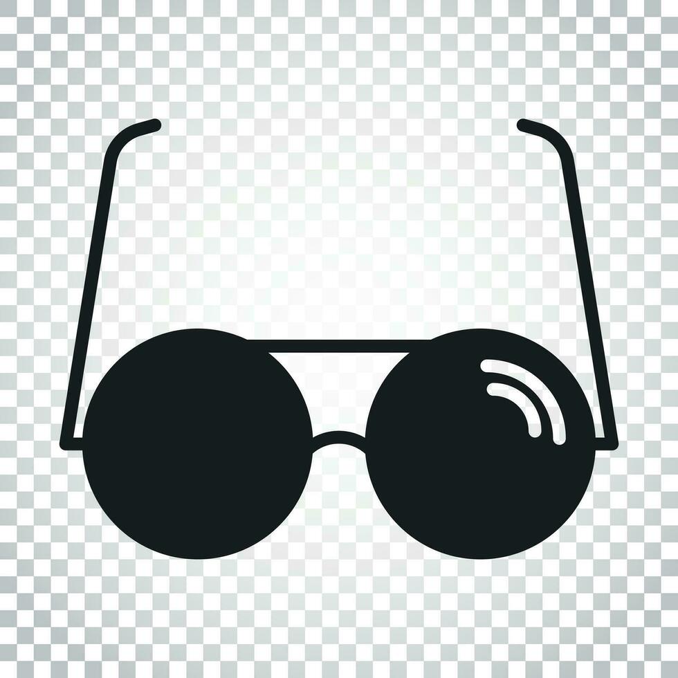 Sunglass vector icon. Eyewear flat illustration. Simple business concept pictogram on isolated background.