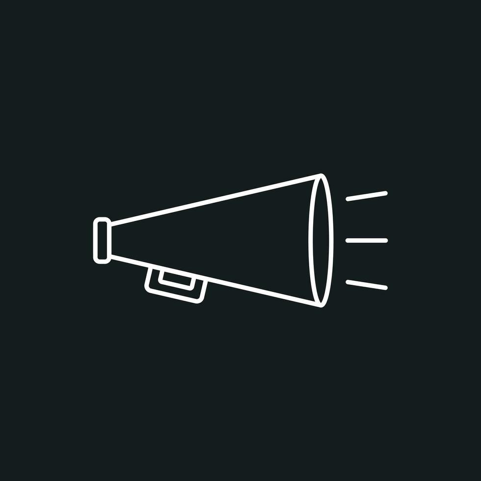 Megaphone flat vector icon. Bullhorn symbol logo illustration.