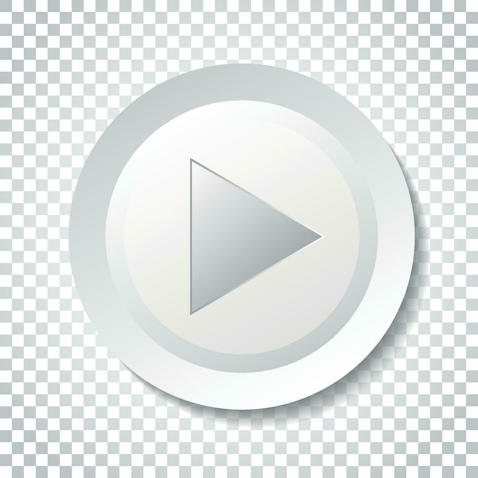 Play icon vector. Play video illustration in flat style. Simple business concept pictogram on isolated background. vector