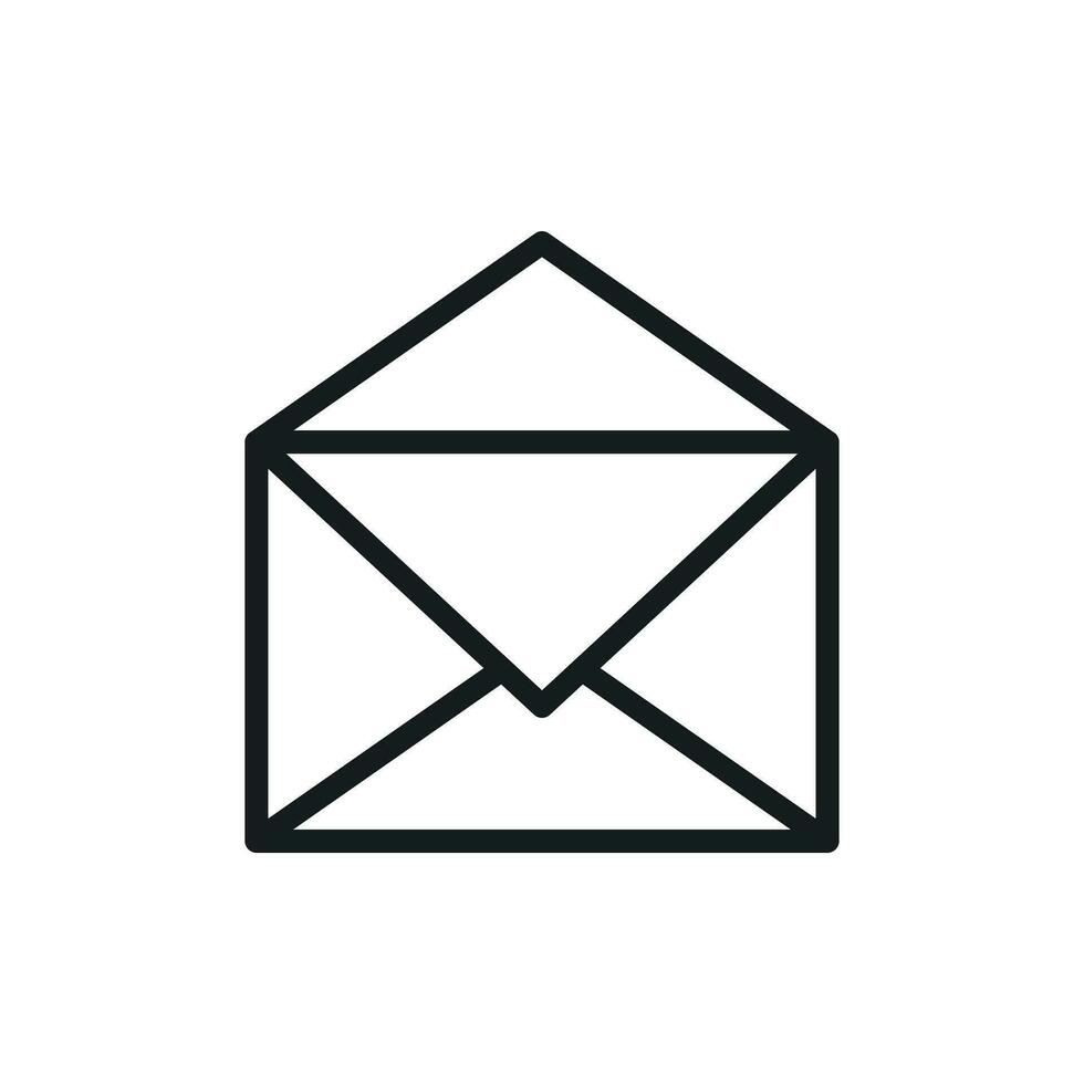 Mail envelope vector icon. Email flat vector illustration. E-mail business concept pictogram on white background.