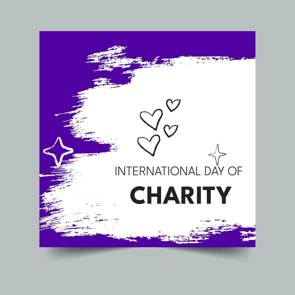 Trendy banner vector illustration for international day of charity in september, vector eps 10 file format