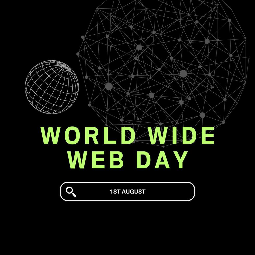 Vector dot pattern background, World Wide Web Day on August 1st, suitable for posters, banners and backgrounds.