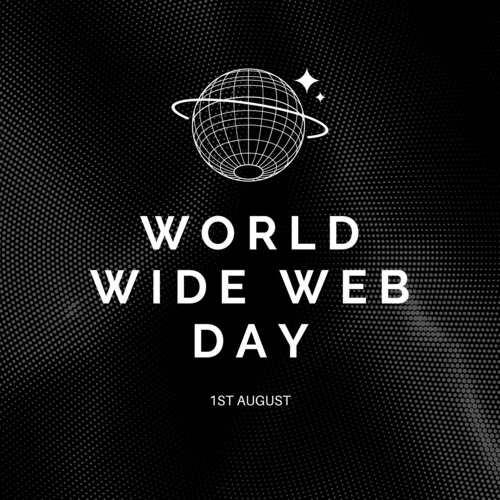 Trendy world wide web day banner template design, fully customizable vector eps 10 file format