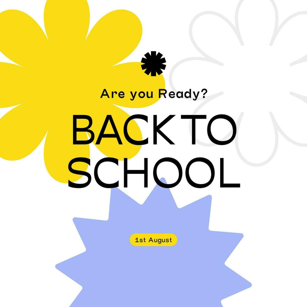 Trendy vector banner design for back to school, Vector illustration banner background design sketch outline elements, template design