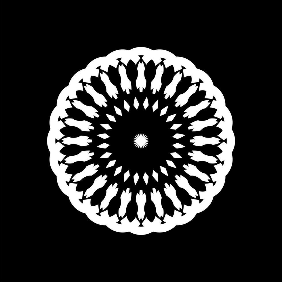 Ornamental Motive Pattern, Artistic Circle-Shaped, Modern Contemporary Mandala, for Decoration, Background, Decoration or Graphic Design Element. Vector Illustration