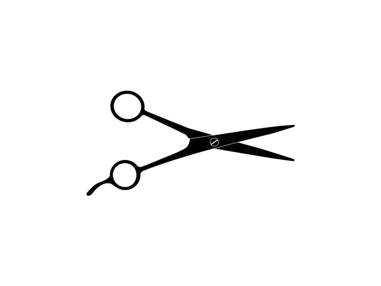 Scissors Silhouette for Pictogram, Art Illustration, Website, Apps, Logo Type or Graphic Design Element. Vector Illustration