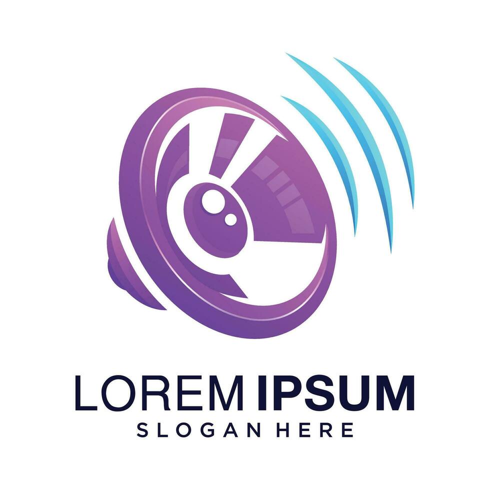 speaker logo design template vector