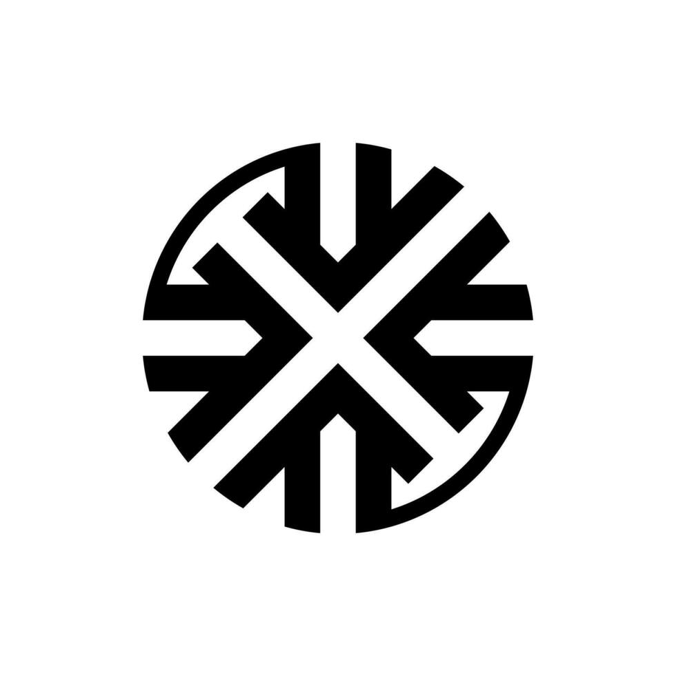letra X logo diseño inspiración vector