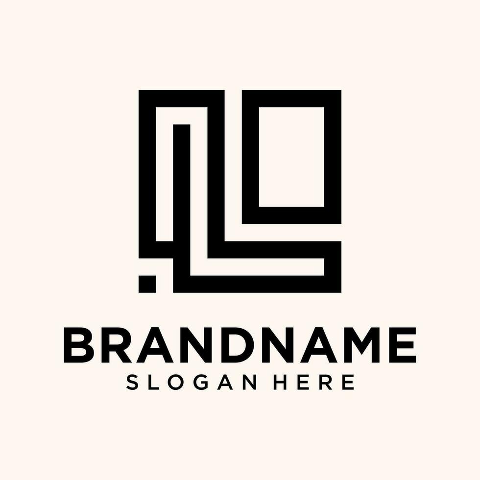 modern L letter logo design inspiration with a square shape vector