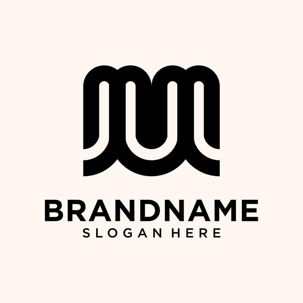 letter u logo design vector