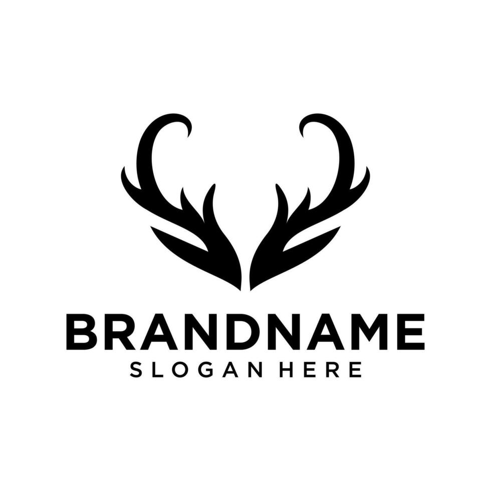 deer logo design template vector