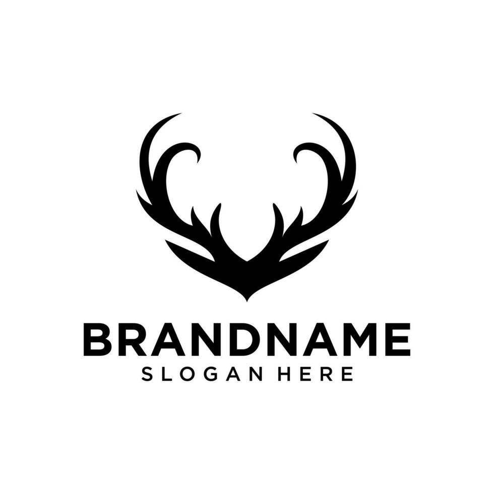 deer logo design template vector