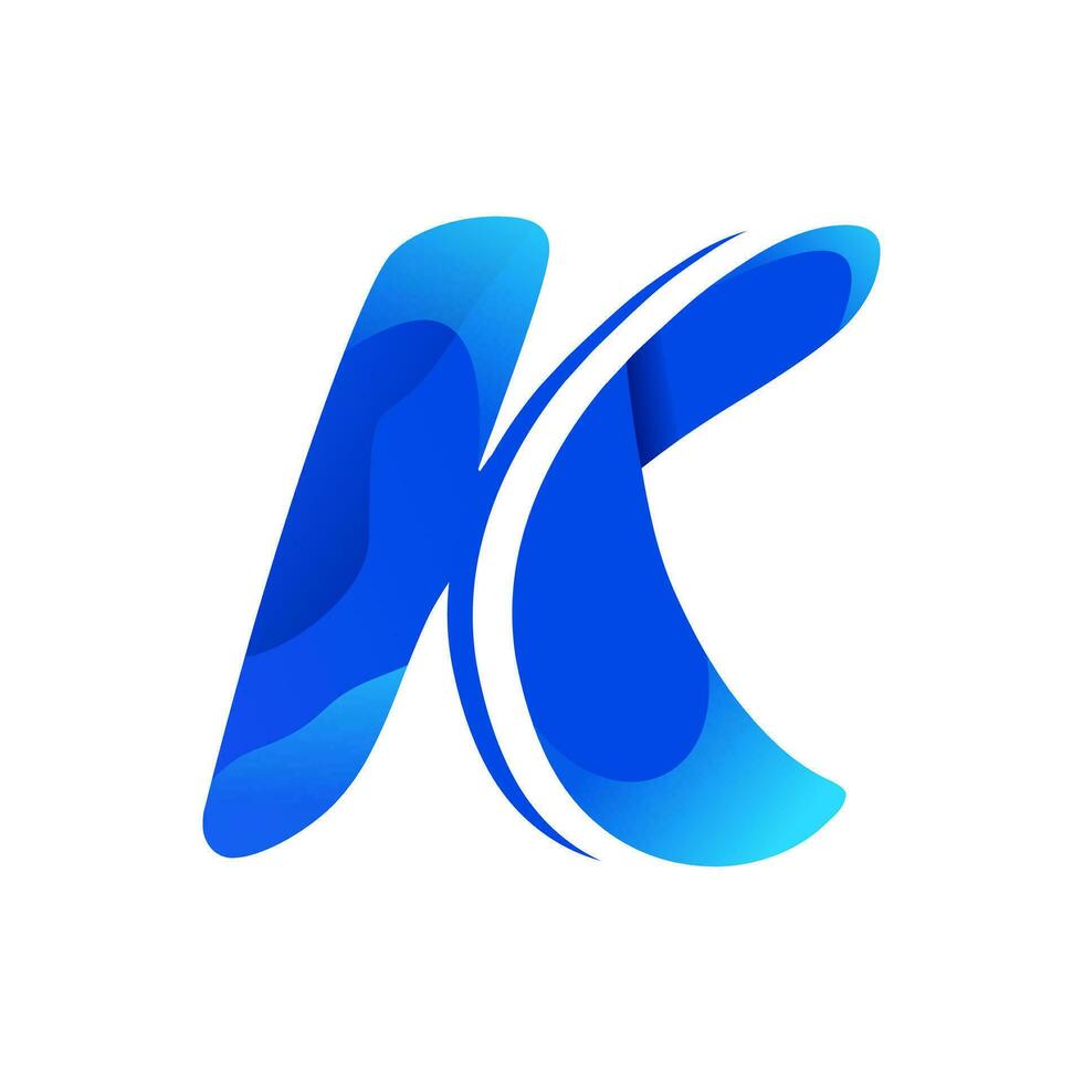 K letter colorful logo gradient vector