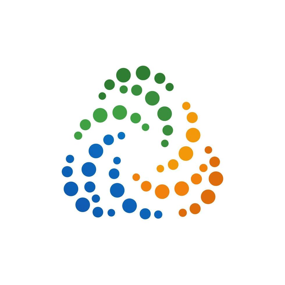 spiral logo for a technology based company vector
