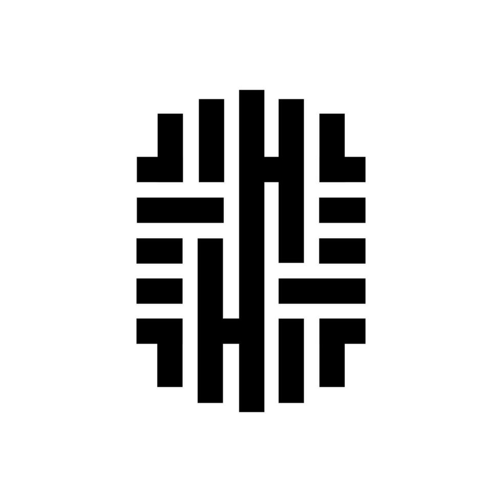 letter h logo design for industry company vector