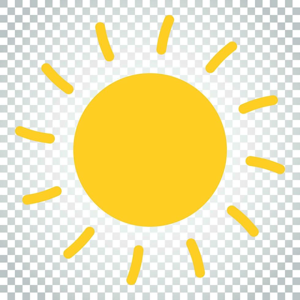 Sun icon vector illustration. Sun with ray symbol. Simple business concept pictogram on isolated background.