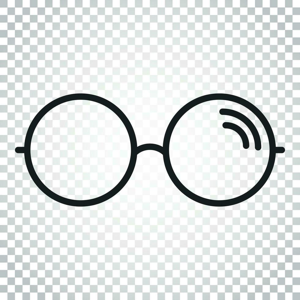 Sunglass vector icon. Eyewear flat illustration. Simple business concept pictogram on isolated background.