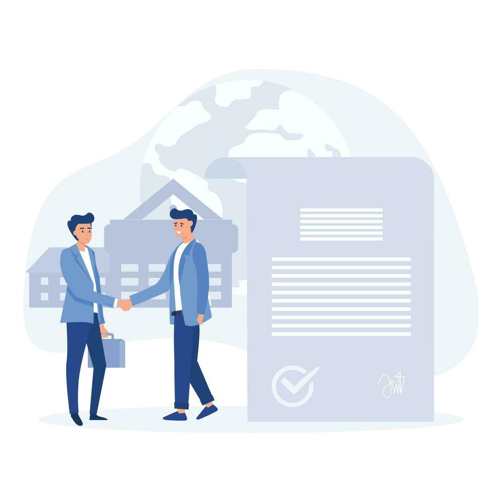 Loan agreements,  borrow money from the bank, mortgage, debt or obligation, personal loan or financial support ,  flat vector modern illustration