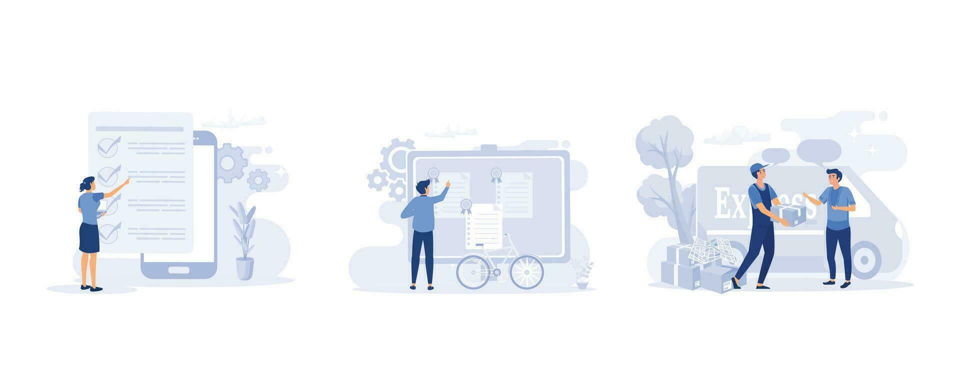 Schedule planning illustration. Business management and organization concept. flat vector modern illustration
