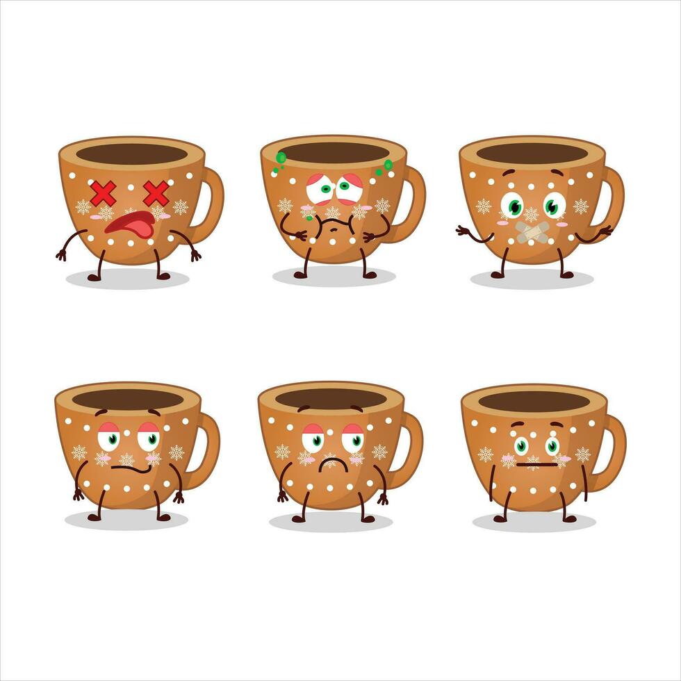 café galletas dibujos animados personaje con no expresión vector