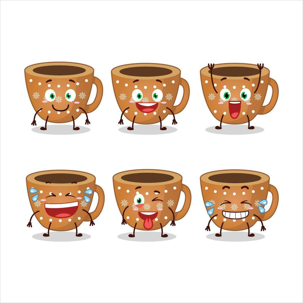 Cartoon character of coffee cookies with smile expression vector