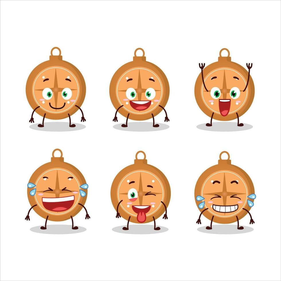 Cartoon character of compass cookies with smile expression vector