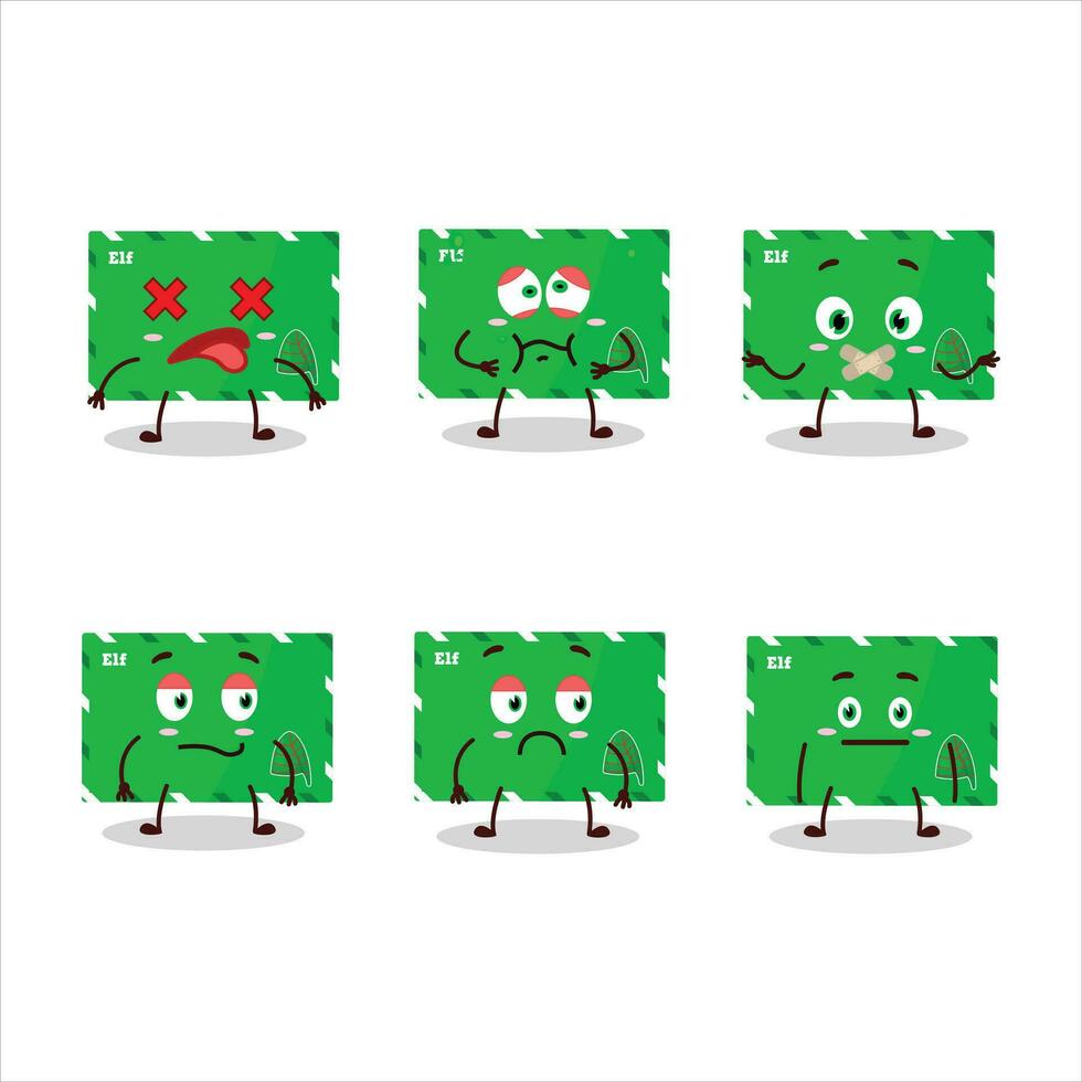 Elf Envelopes cartoon character with nope expression vector