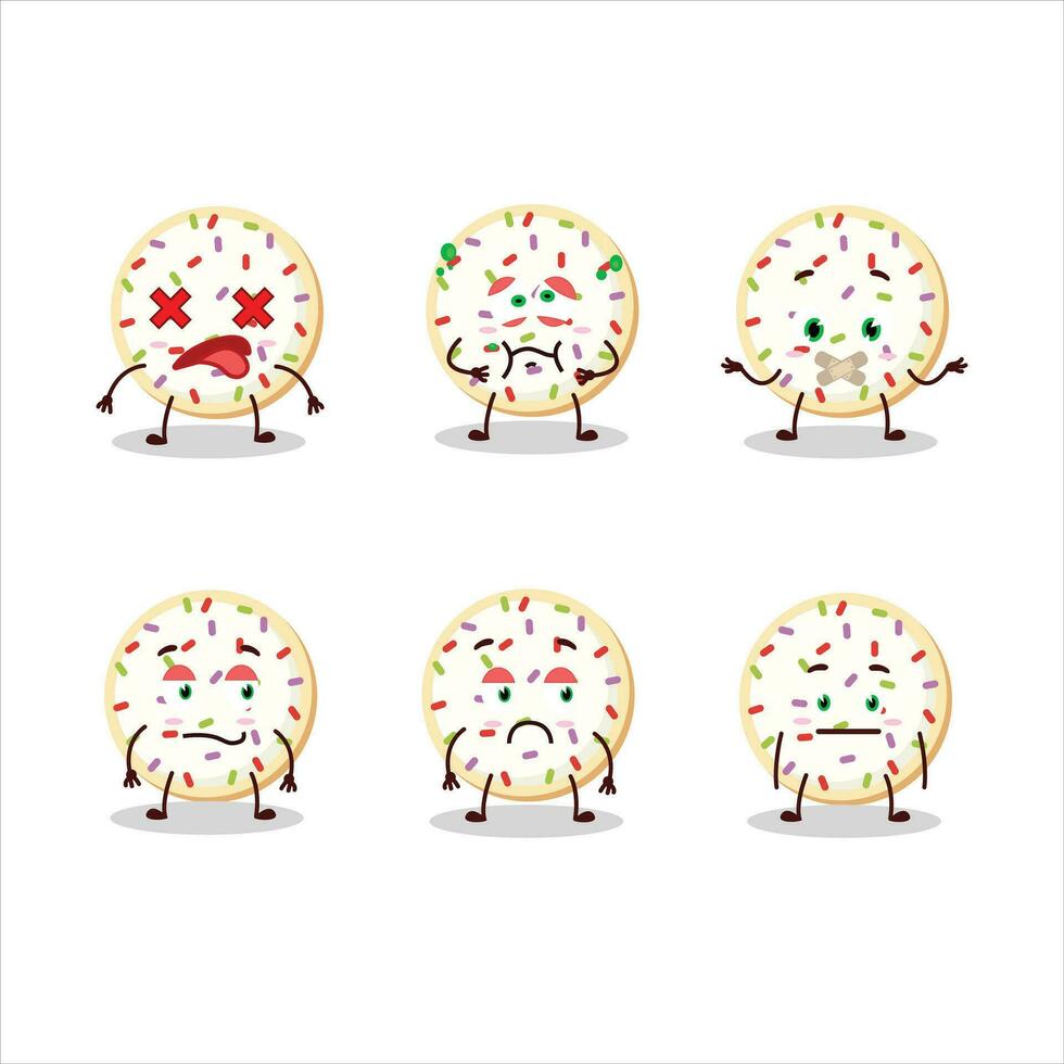 Sugar cookies cartoon character with nope expression vector