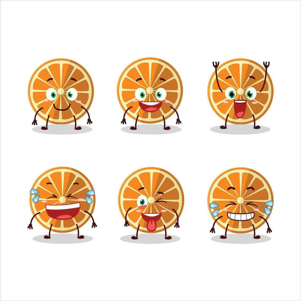 Cartoon character of new orange with smile expression vector