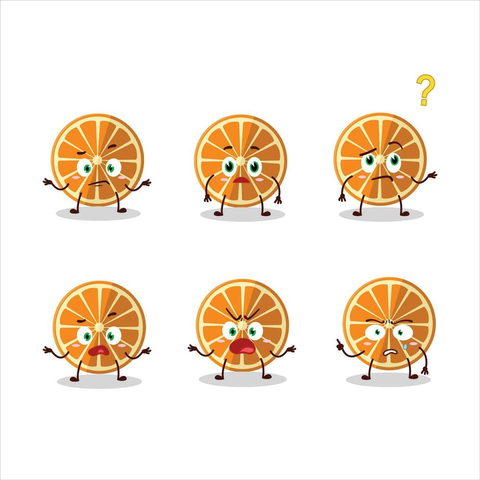 Cartoon character of new orange with what expression vector