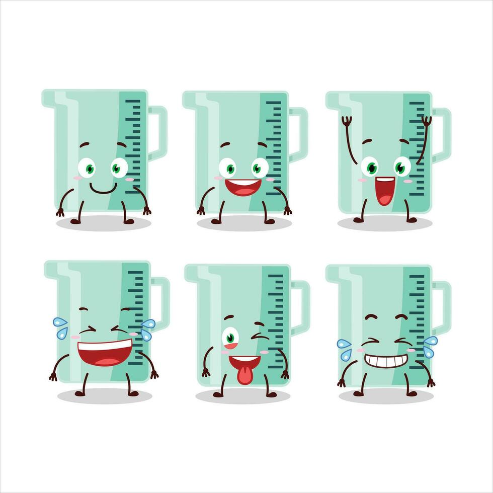 Cartoon character of measuring cup with smile expression vector