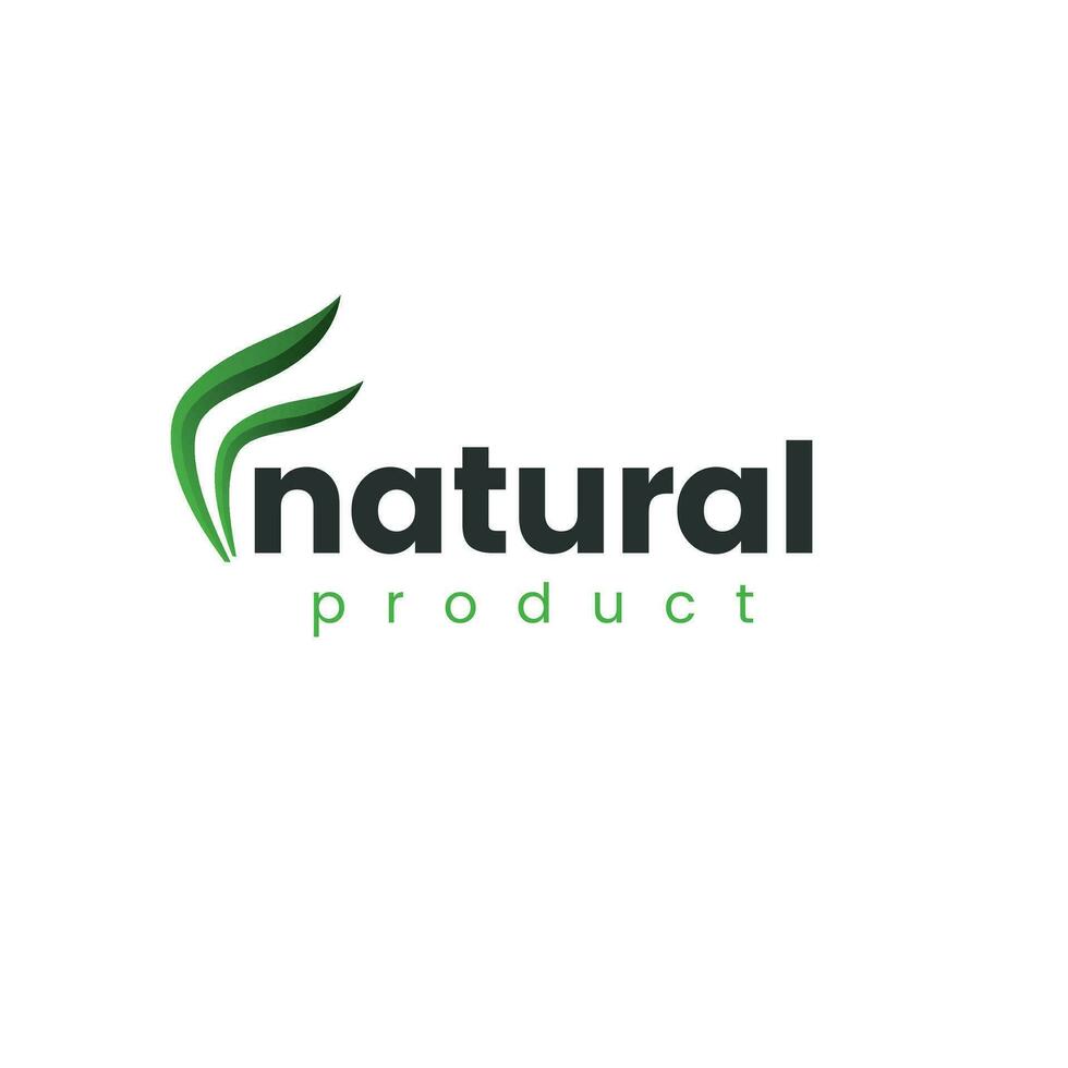 natural producto logo diseño. vector