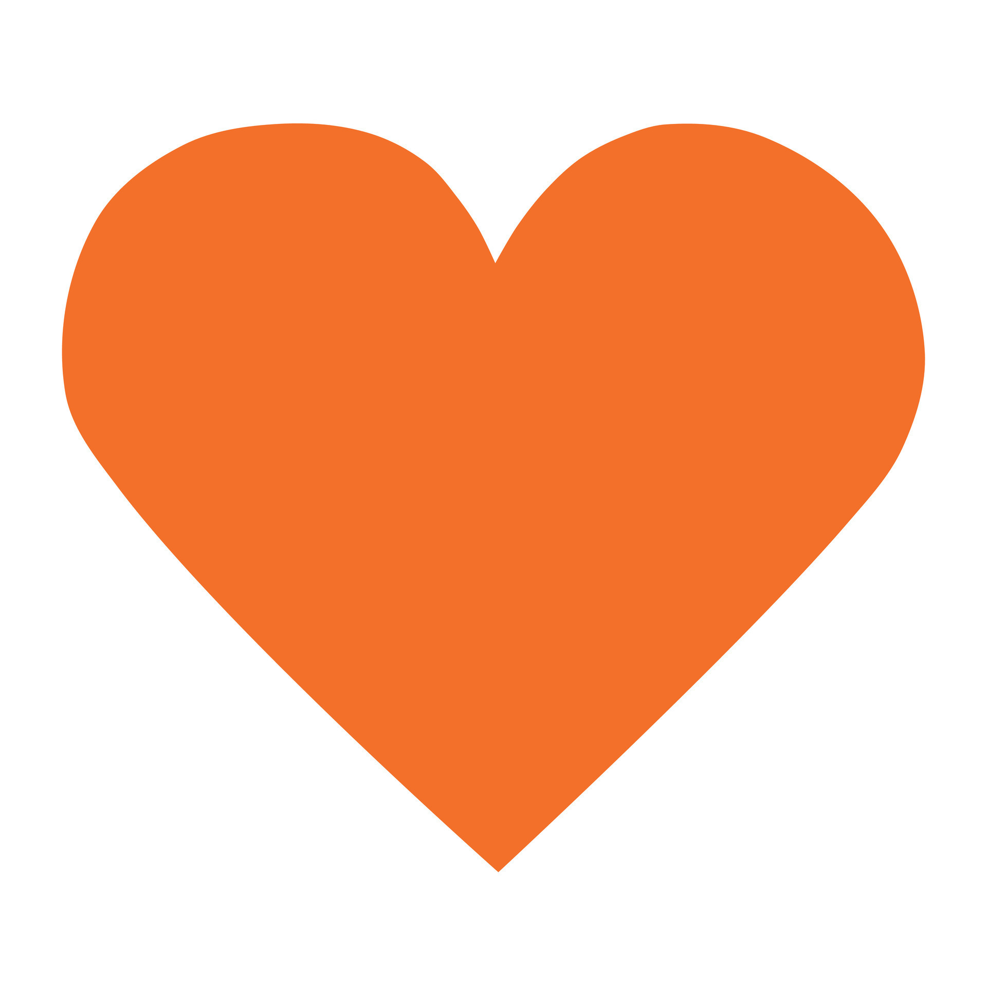 Flat design of orange heart on white 25916010 Vector Art at Vecteezy