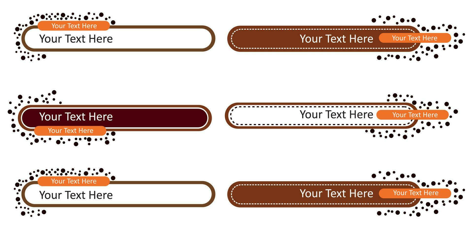 Web button sets on rounded style vector