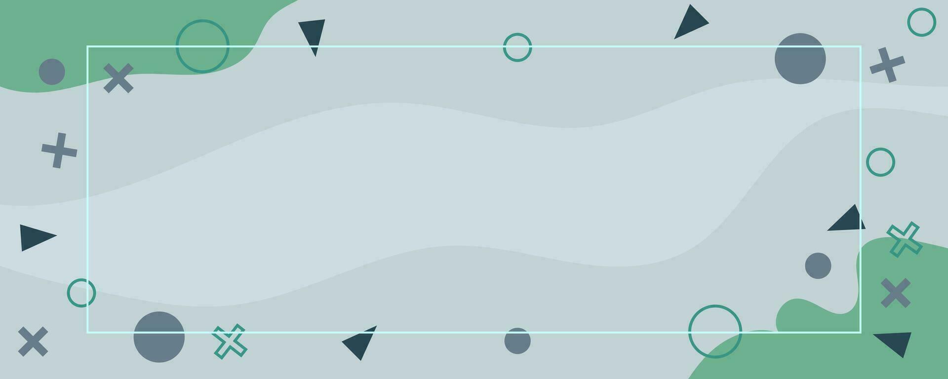 Geometric memphis abstract background banner vector