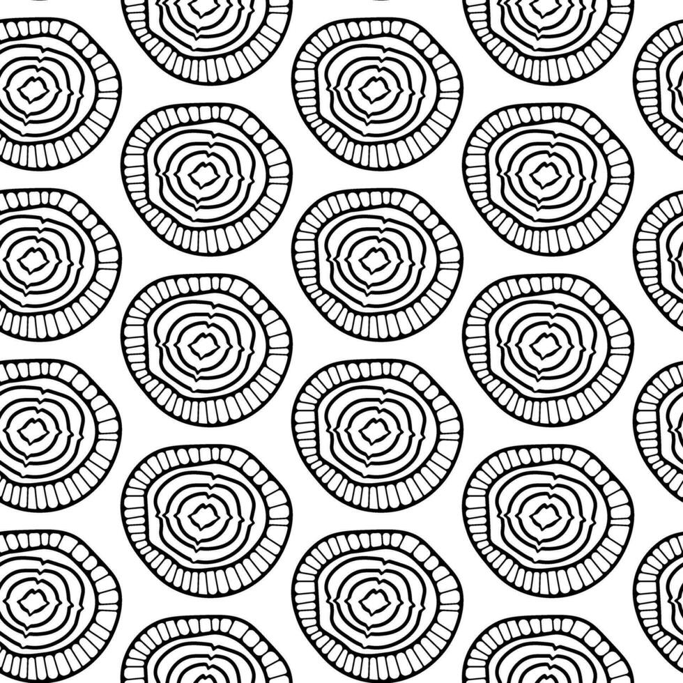 Abstract monochrome seamless ethnic pattern vector