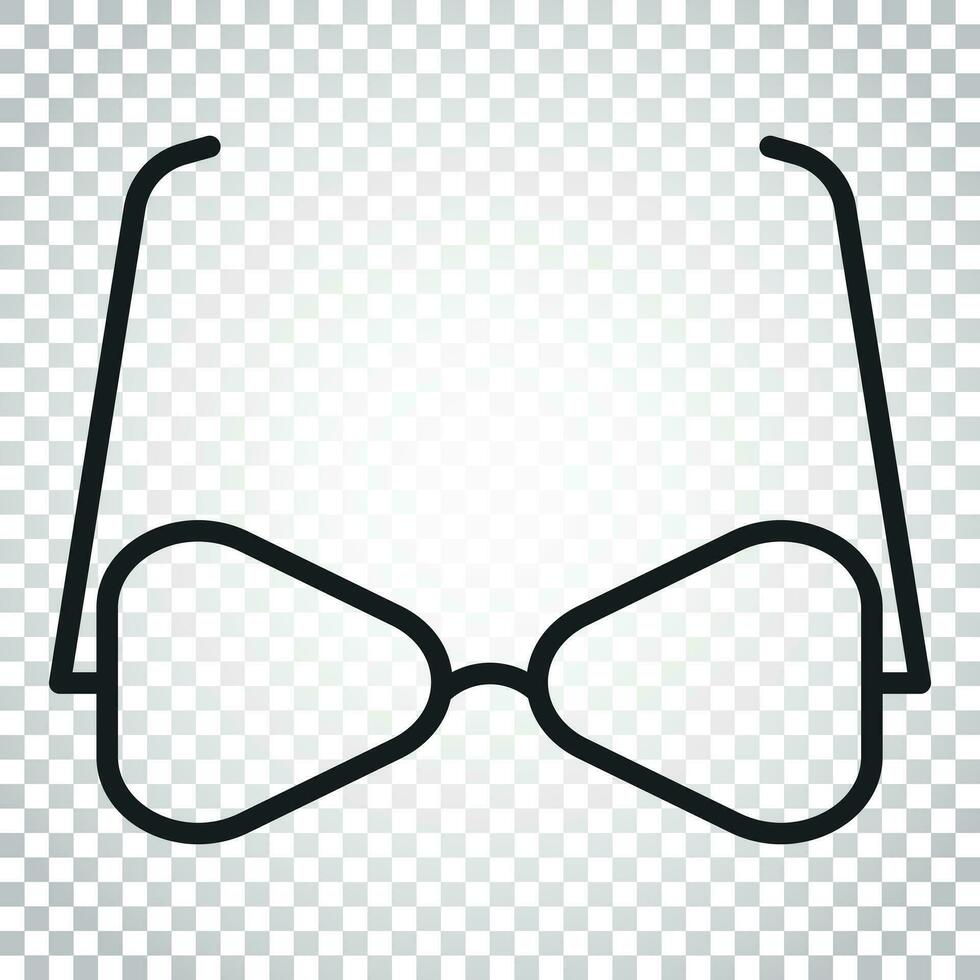 Sunglass vector icon. Eyewear flat illustration. Simple business concept pictogram on isolated background.