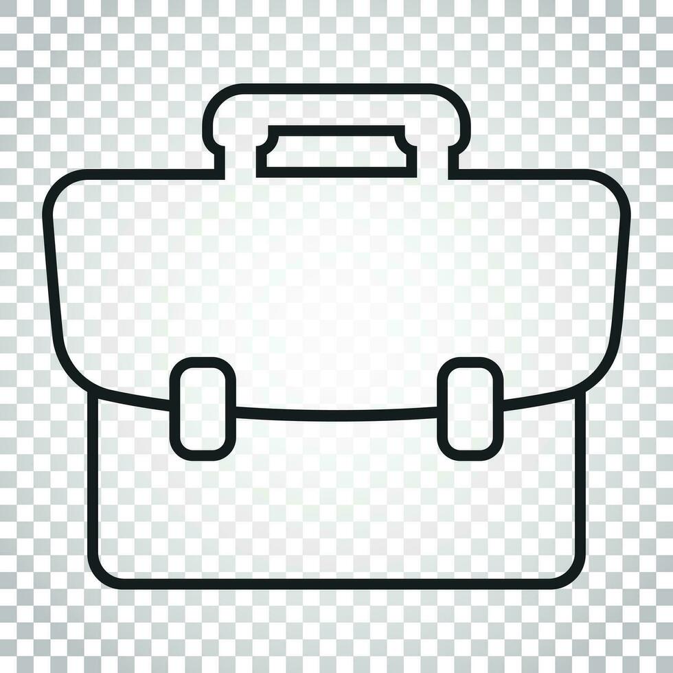 Suitcase vector icon. Luggage illustration in line style. Simple business concept pictogram on isolated background.