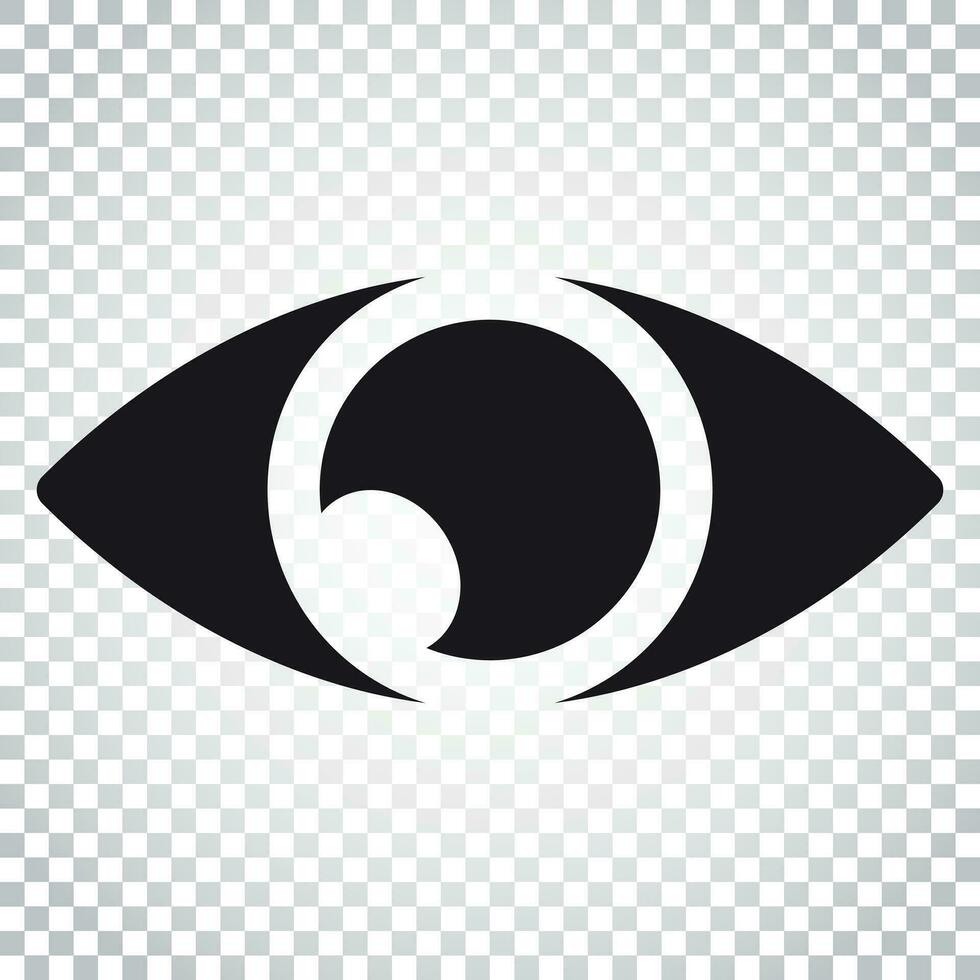 Simple eye icon vector. Eyesight pictogram in flat style. Simple business concept pictogram. vector