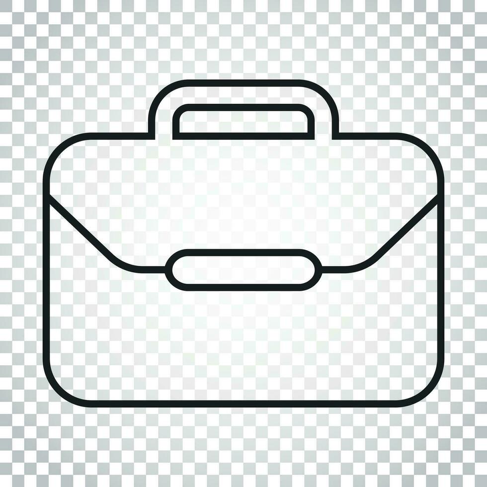 Suitcase vector icon. Luggage illustration in line style. Simple business concept pictogram on isolated background.