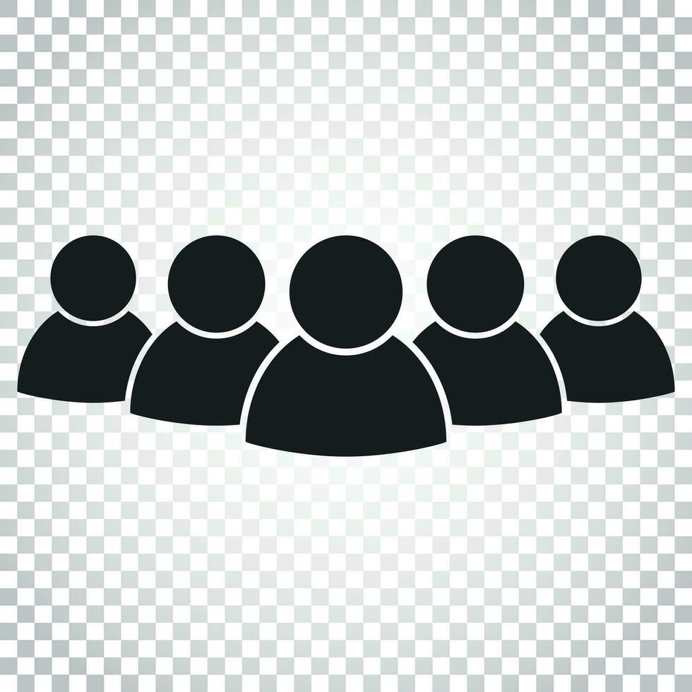 Group of people vector icon. Persons icon illustration. Simple business concept pictogram on isolated background.