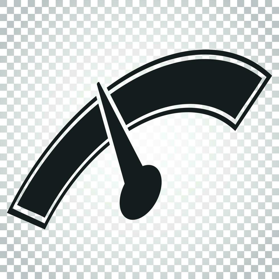 Dashboard vector icon. Level meter speed vector illustration. Simple business concept pictogram on isolated background.