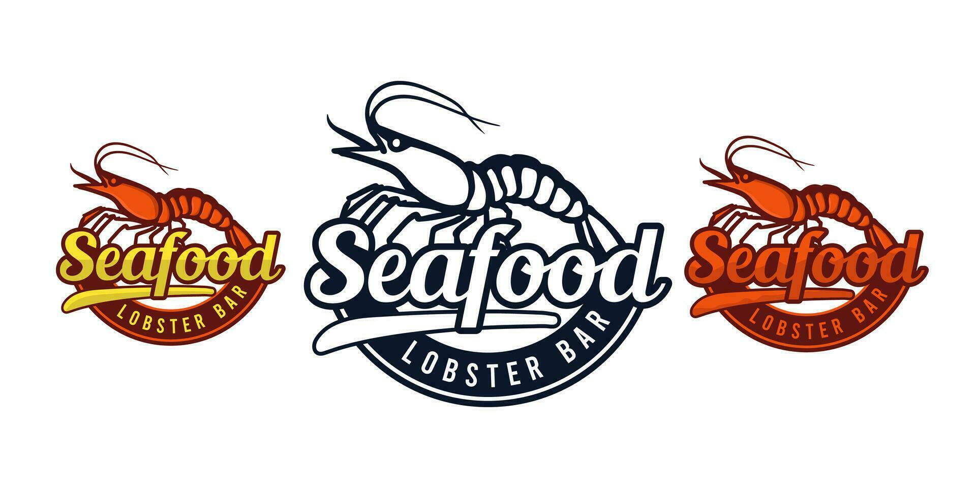 Fresh seafood restaurant premium logo. vector