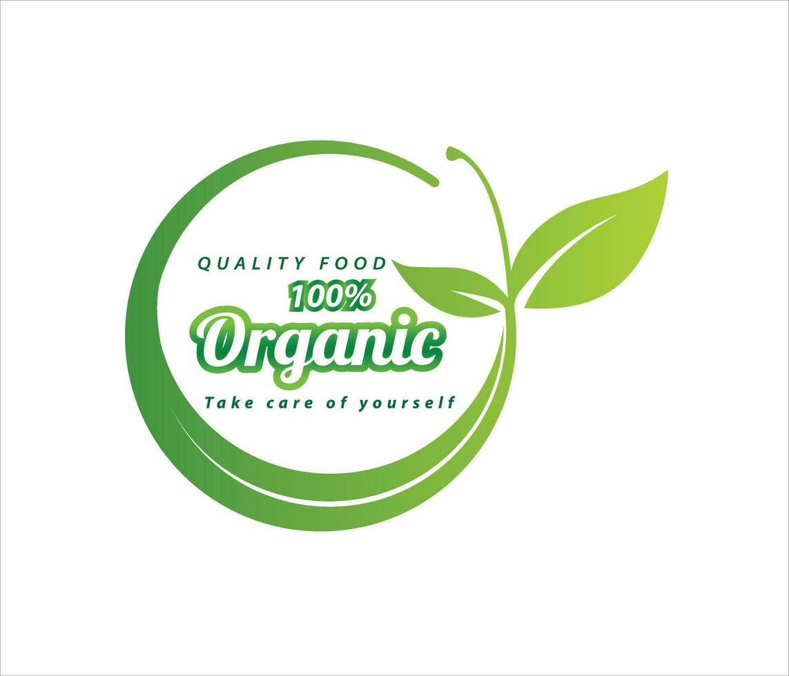 orgánico comida logo diseño agricultura campo comida planta concepto. vector