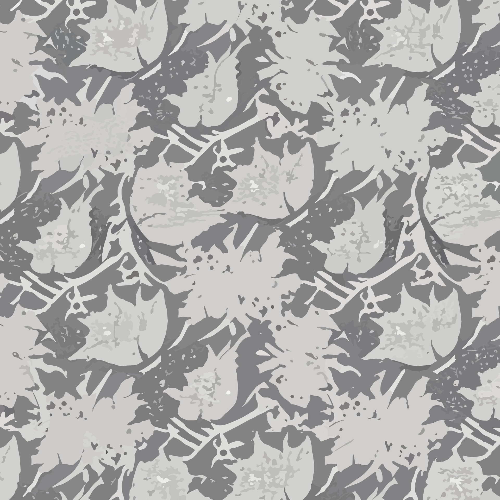 Floral and Geometric Patterns Intertwined. Abstract Intersecting Curves